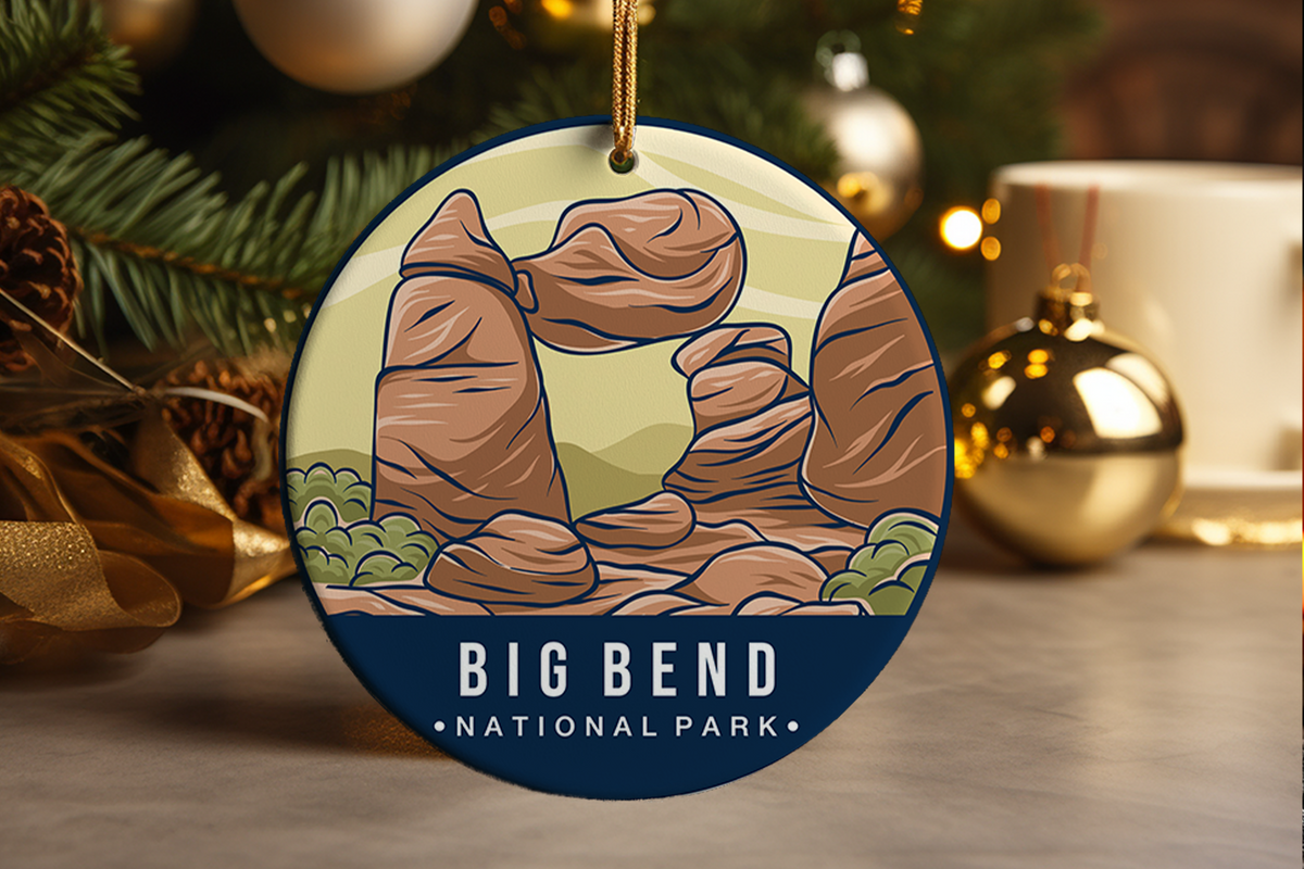 Big Bend National Park Ornament: Ceramic Travel Souvenir