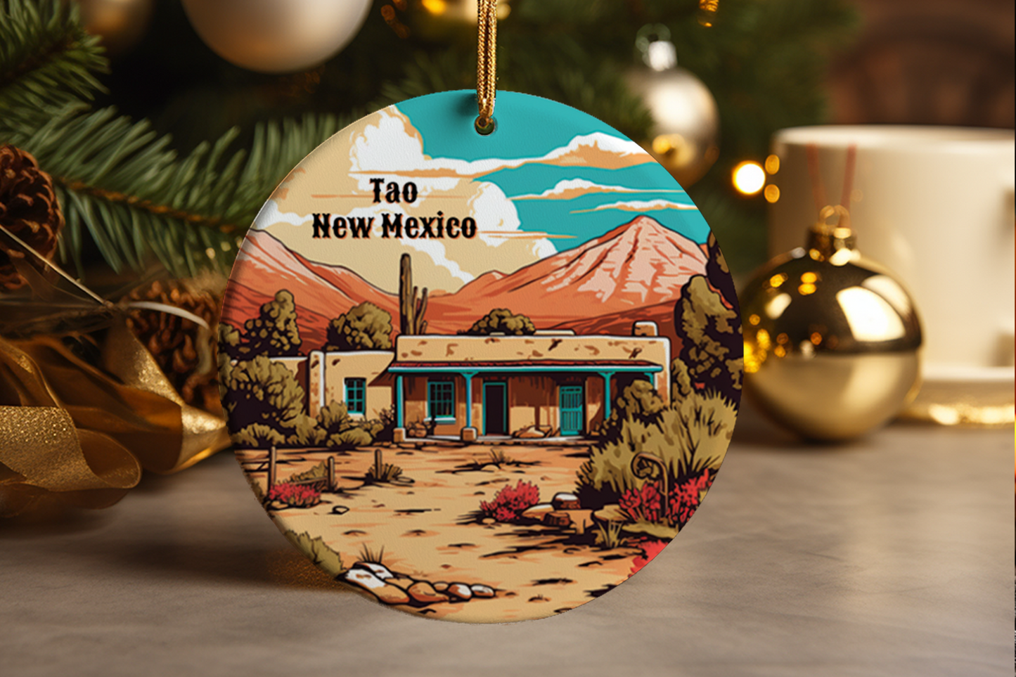 Tao New Mexico, Southwestern Design, Travel Ornament