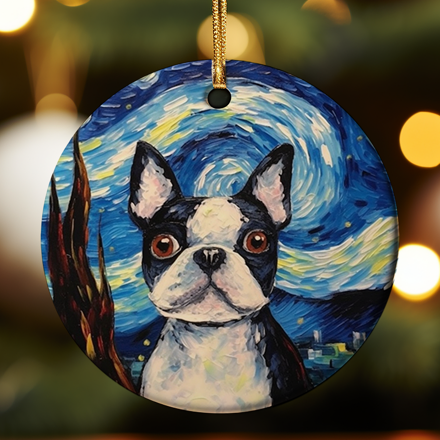 Van Gogh Boston Terrier