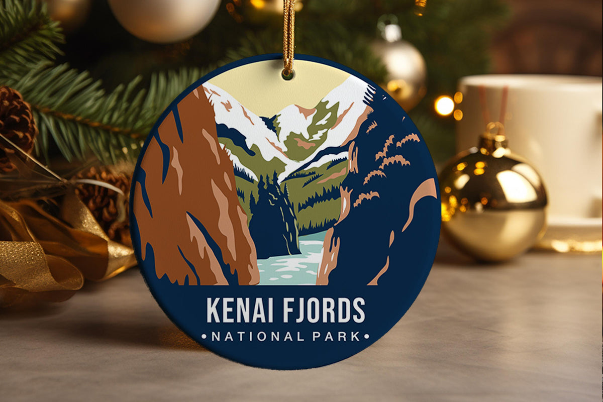 The piece is a powerful, modern tribute to the Alaskan wilderness. The layered, block- like shapes mimic the imposing reality of the fjord landscape—where massive mountains plunge into the water. The color paleTe, dominated by rich browns and deep, cold blues, conveys the ruggedness and powerful, untamed beauty of this northern coastal environment. 
