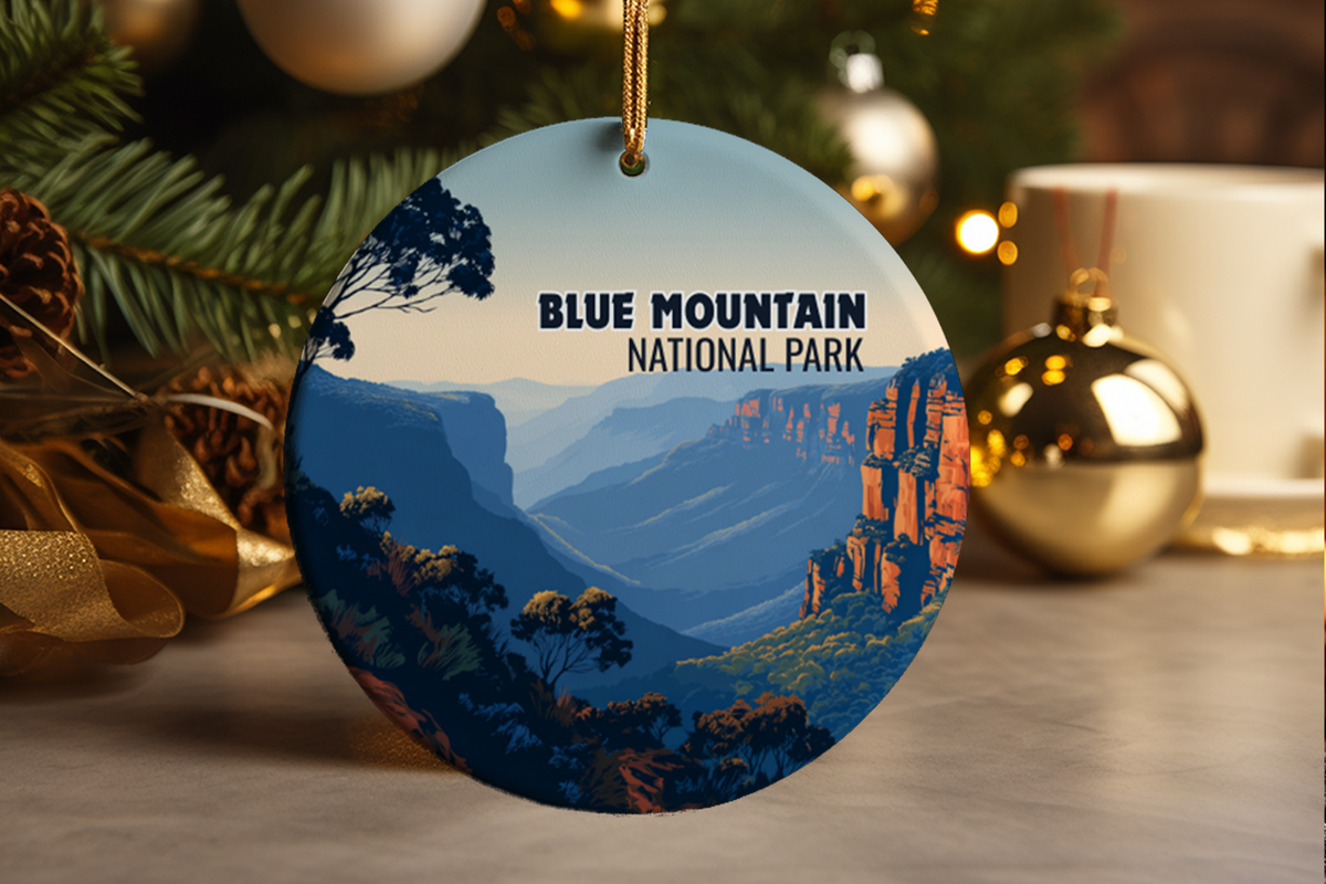 Blue Mountains National Park Ornament Travel Australia Landscape Ceramic Decoration Adventure Gift