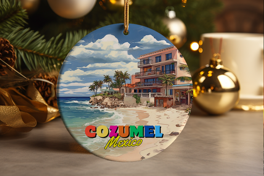 Cozumel Quintana Roo Mexico Ornament Travel Souvenir Gift Ceramic Decoration Tropical Beach Decor