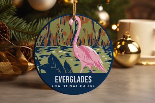 Everglades National Park Ornament: Florida Flamingo Souvenir