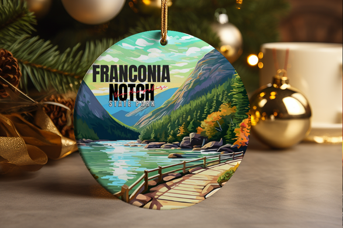 Franconia Notch State Park Ornament: New Hampshire Travel Souvenir