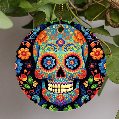 Día de Los Muertos Sugar Skull Ornament