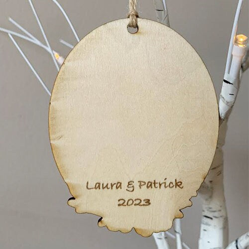 Personalized Skeleton Love Wooden Ornament