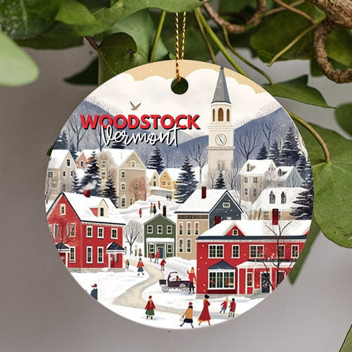 Woodstock Vermont Christmas Ornament