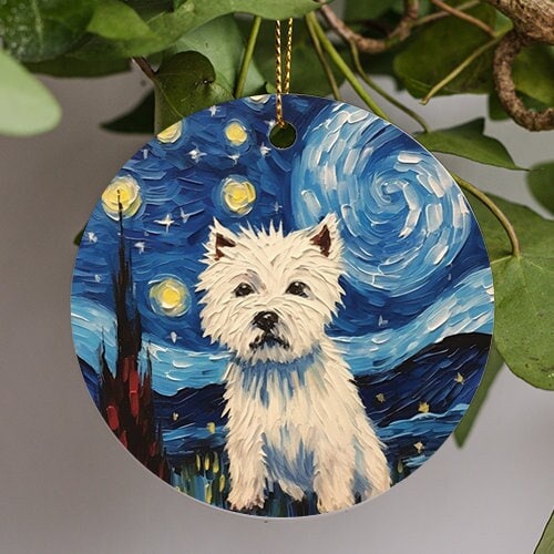 West Highland Terrier Starry Night Ornament