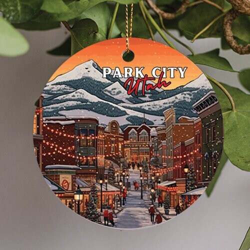 Park City Utah Winter Wonderland Ceramic Ornament