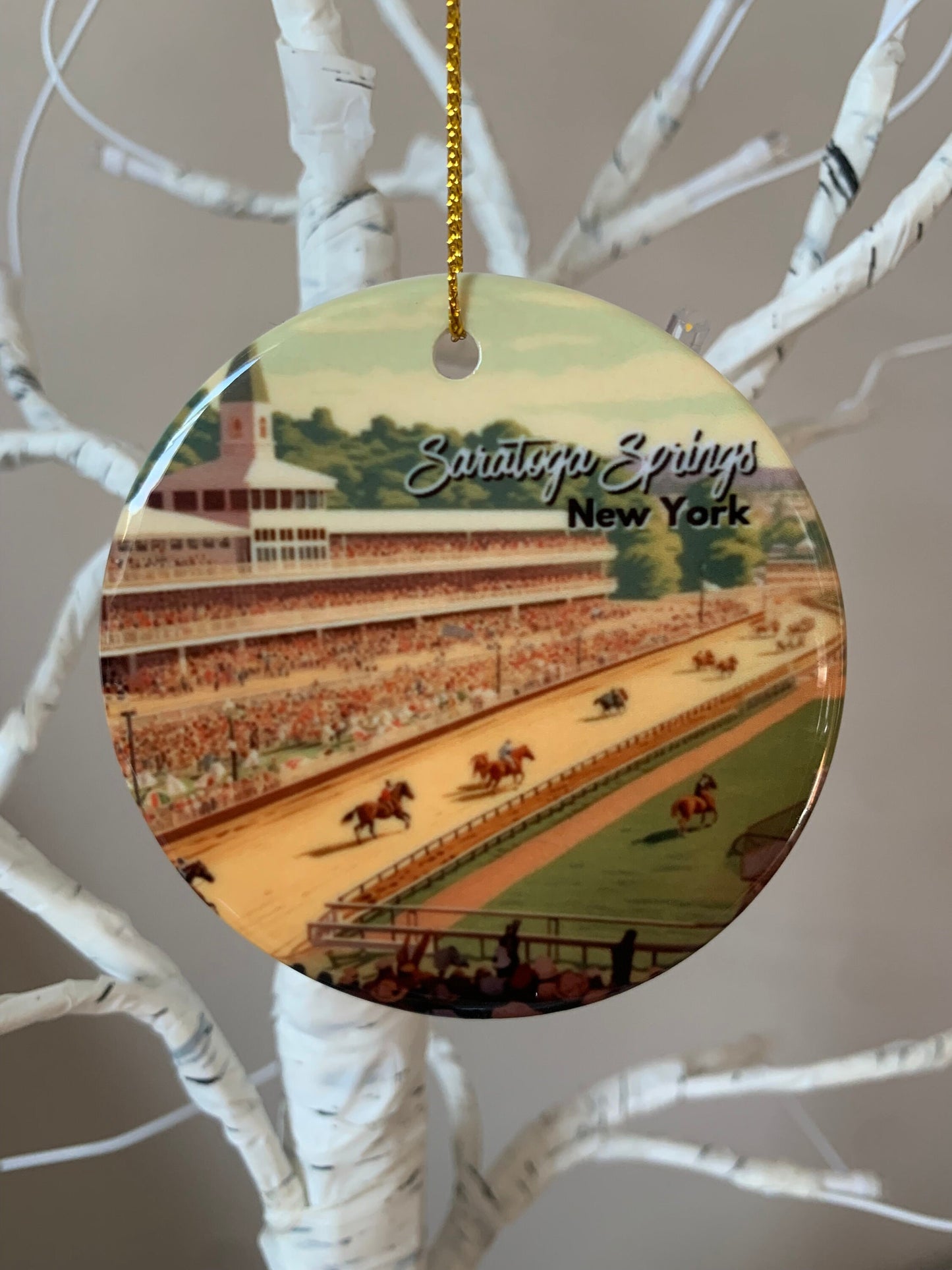 Saratoga Springs New York Race Course Ornament