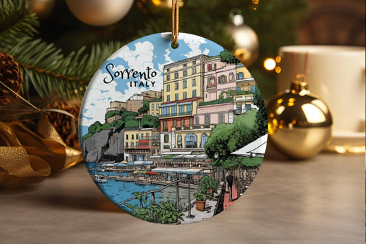Sorrento Italy Ceramic Christmas Ornament: Travel Souvenir