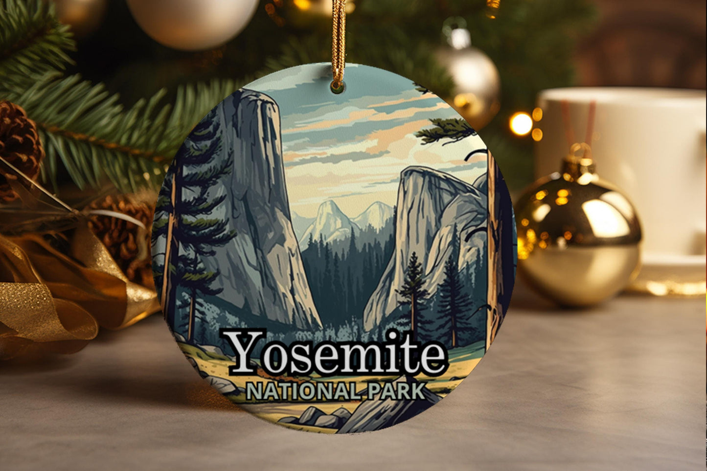 Yosemite National Park Ornament: El Capitan Ceramic Souvenir