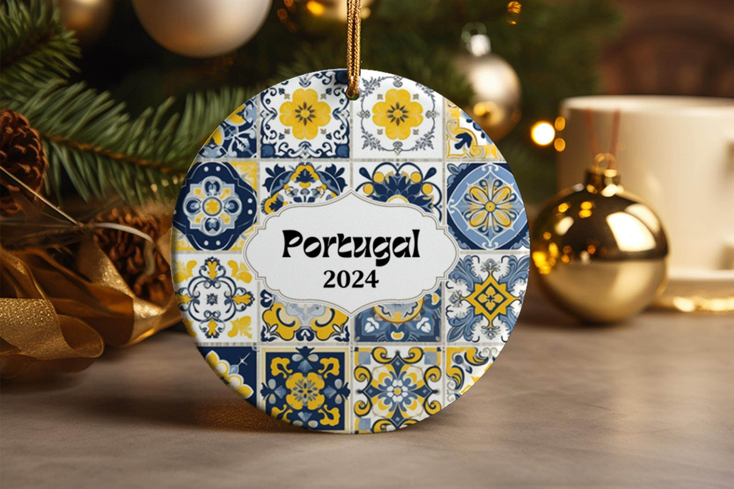 Portugal Ornament Portuguese Decorative Tile Azulejos Ceramic Ornament Gift Souvenir