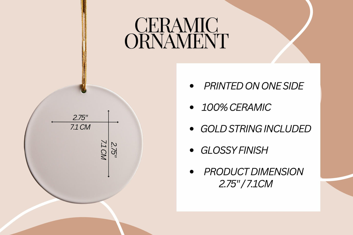 Statue of Liberty Christmas Ornament: NYC Ceramic Souvenir
