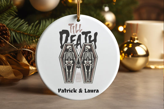 Goth Ornament Gift Skeleton Lovers Until Death Do Us Part Dark Romantic Valentine's Day