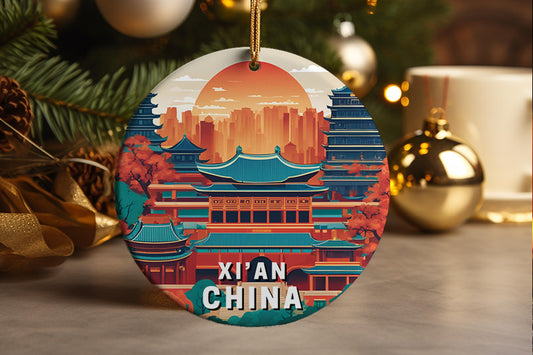 Xian China Travel Ornament: Handmade Ceramic Souvenir