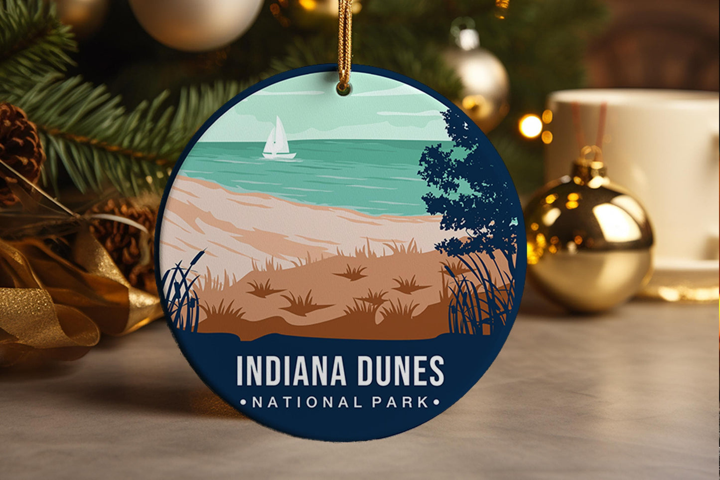Indiana Sand Dunes Ornament: National Park Souvenir