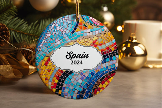 Spain Ornament Gaudi Inspired Decorative Ceramic Tile Gift Barcelona Souvenir Art Decor