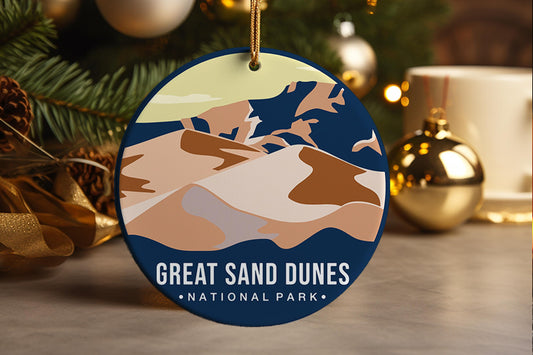 Sand Dunes National Park Ceramic Ornament, Travel Gift