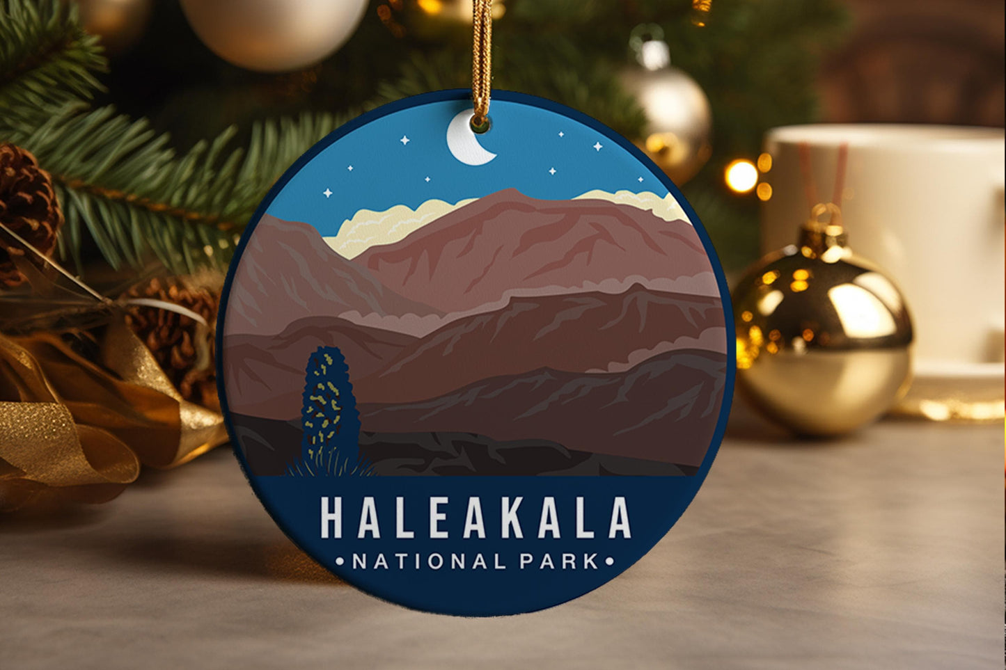 Haleakala National Park Ornament: Ceramic Travel Souvenir
