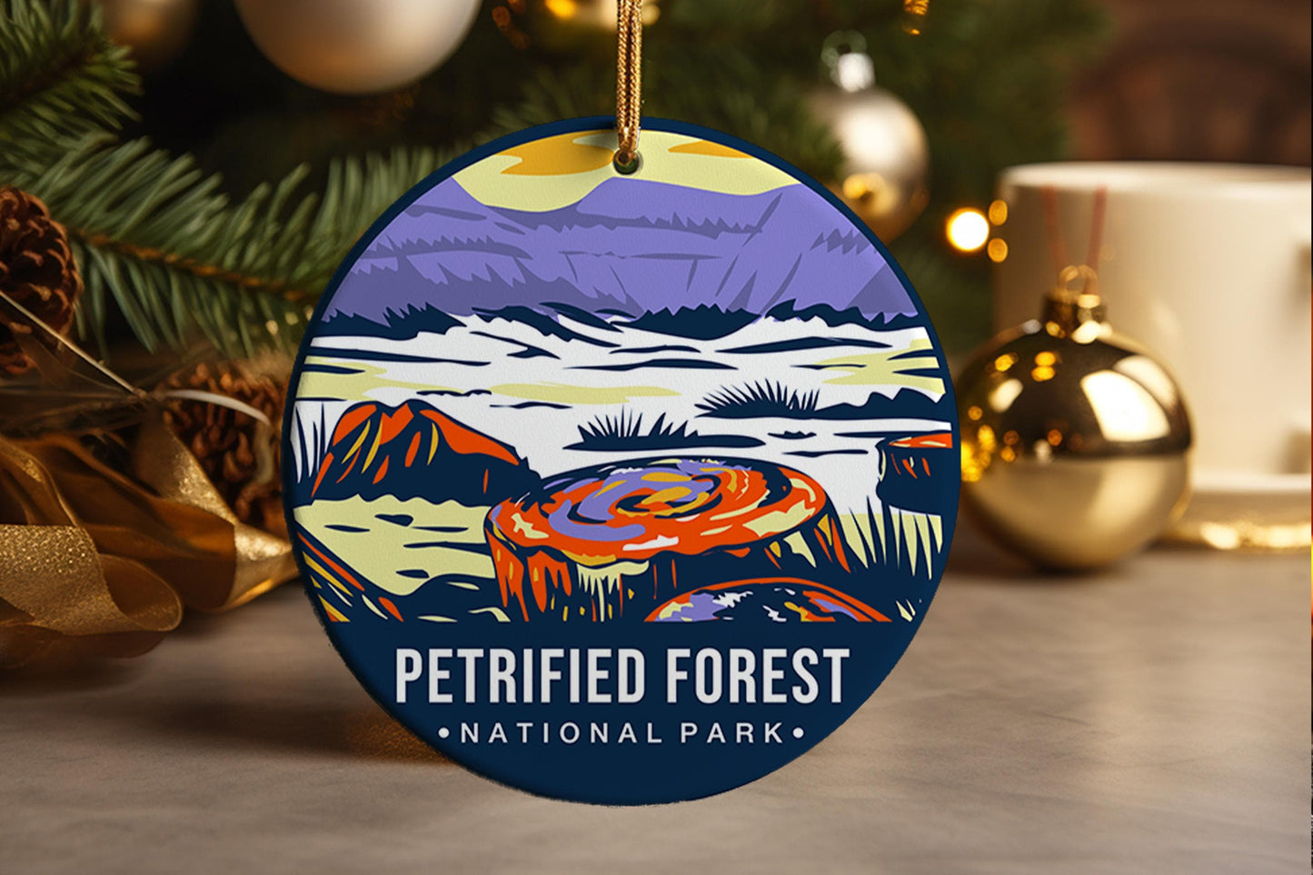 Petrified Forest National Park Ornament: Ceramic Travel Souvenir