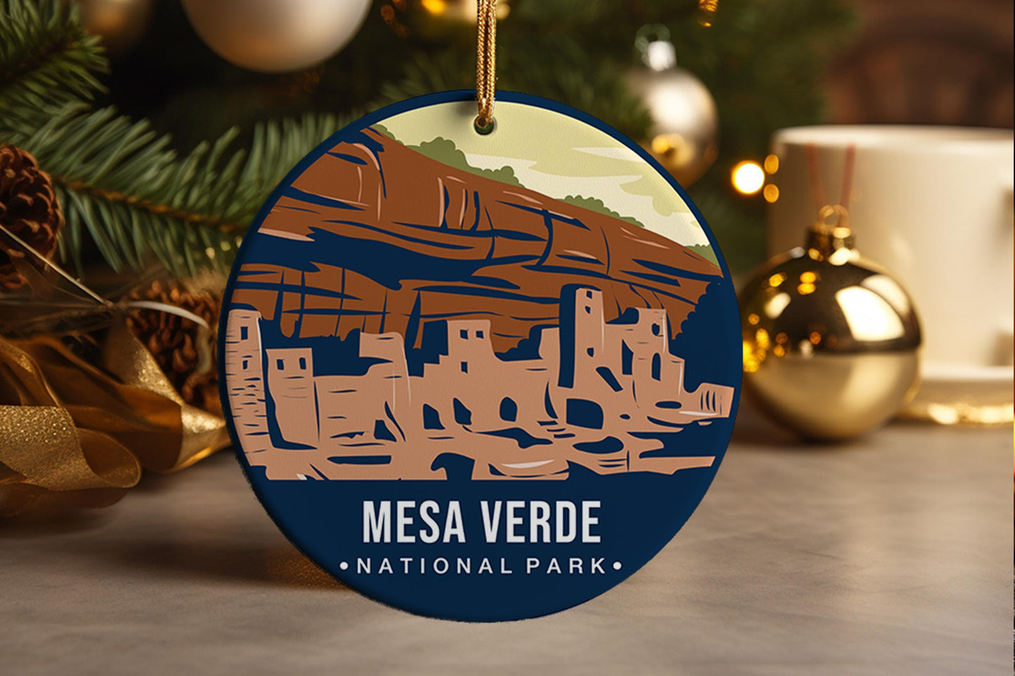 Mesa Verde Ornament: Ceramic National Park Souvenir
