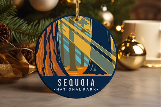 Sequoia National Park Ornament: Ceramic Souvenir Keepsake