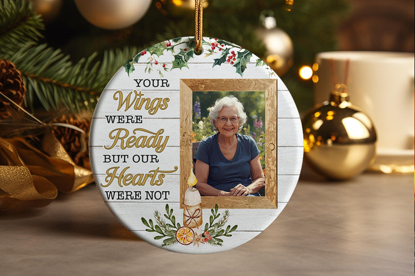 Personalized Photo Memorial Ornament: Loved Ones Christmas Keepsake