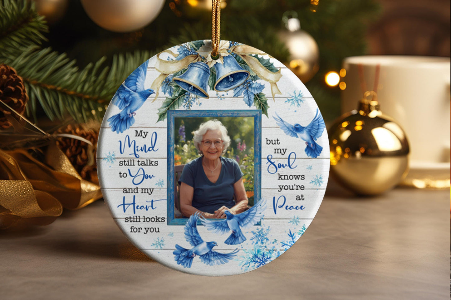 Personalized Photo Memorial Ornament: Loved Ones Christmas Keepsake