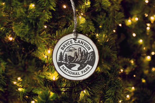 Rustic Wood Slice Ornament: Bryce Canyon National Park Keepsake, Personalized Gift