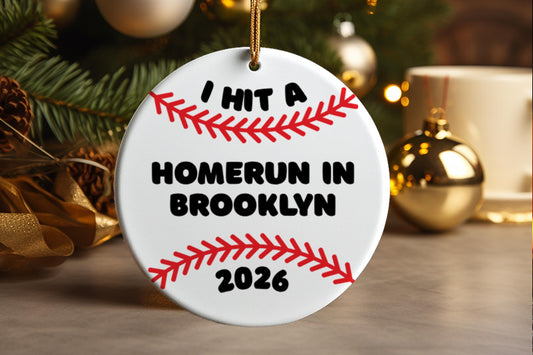 Personalized Baseball Christmas Ornament 2026, Custom Team Name Gift, Player Keepsake