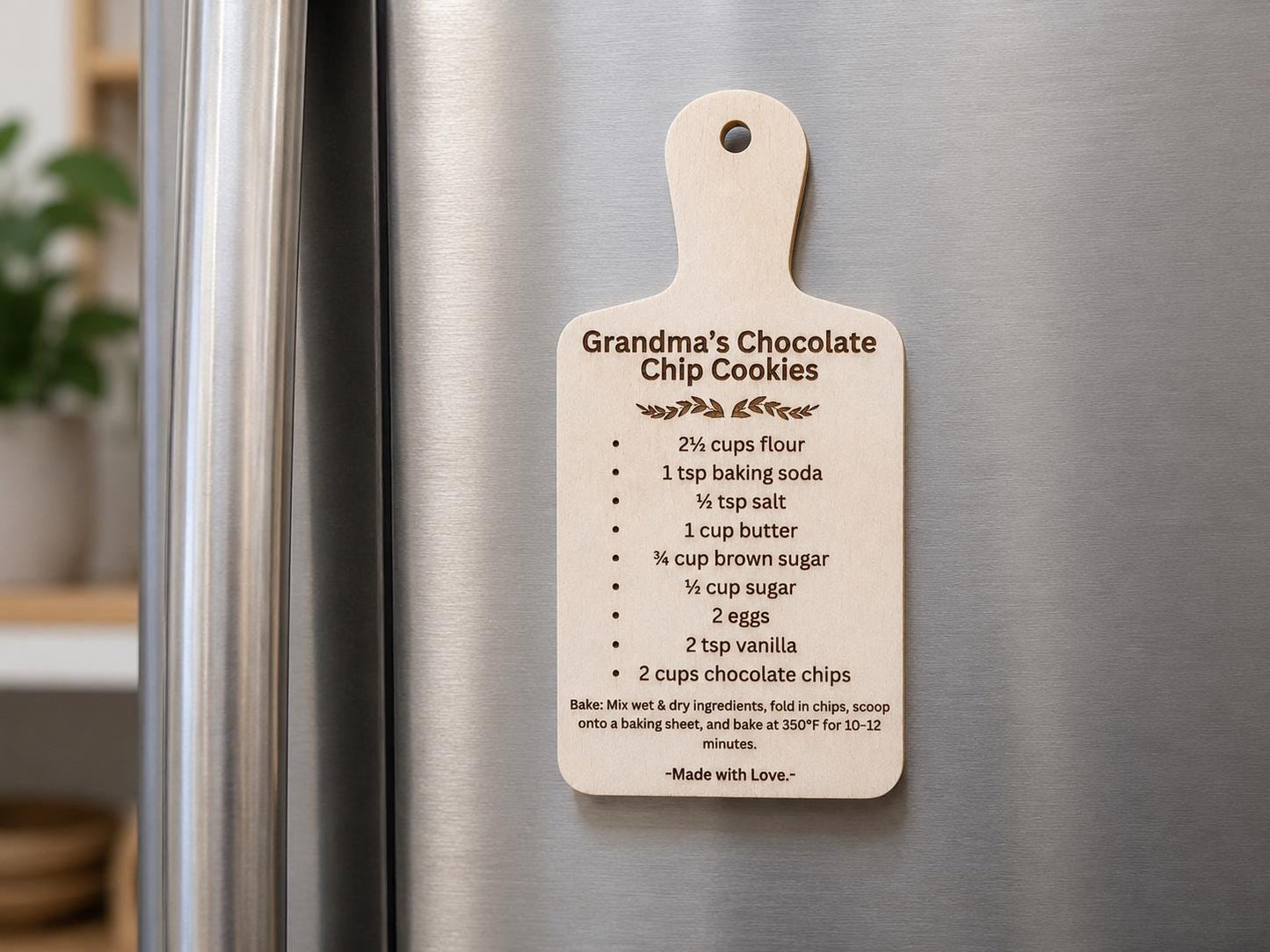 Personalized Family Recipe Keepsake | Handwritten Recipe | Cutting Board Ornament, Magnet or Plaque | Memorial Gift