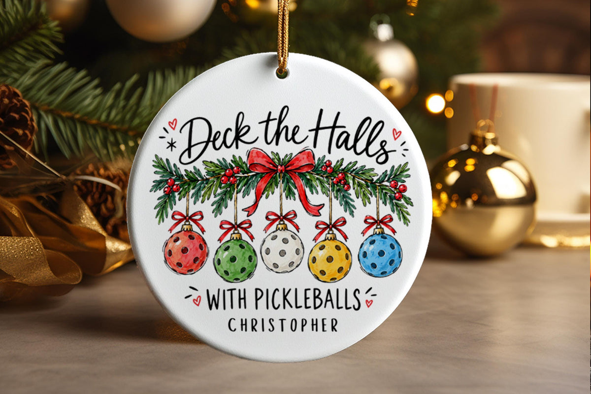 Pickleball Christmas Ornament, Pickleball Player Gift, Sports Lover Keepsake, Pickleball Gift for Him or Her