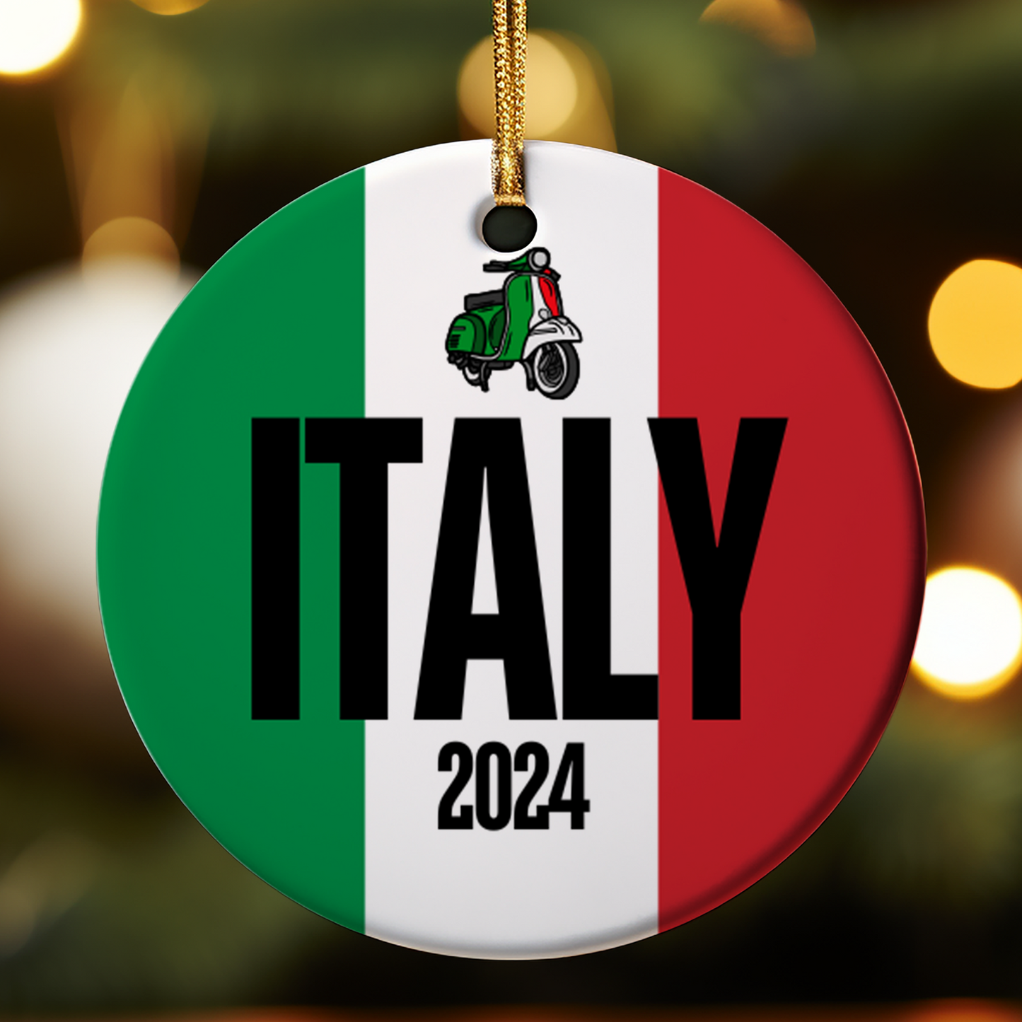 Italy Christmas Ornament Italian Flag Souvenir Travel Gift Personalized Year Unique Holiday Keepsake