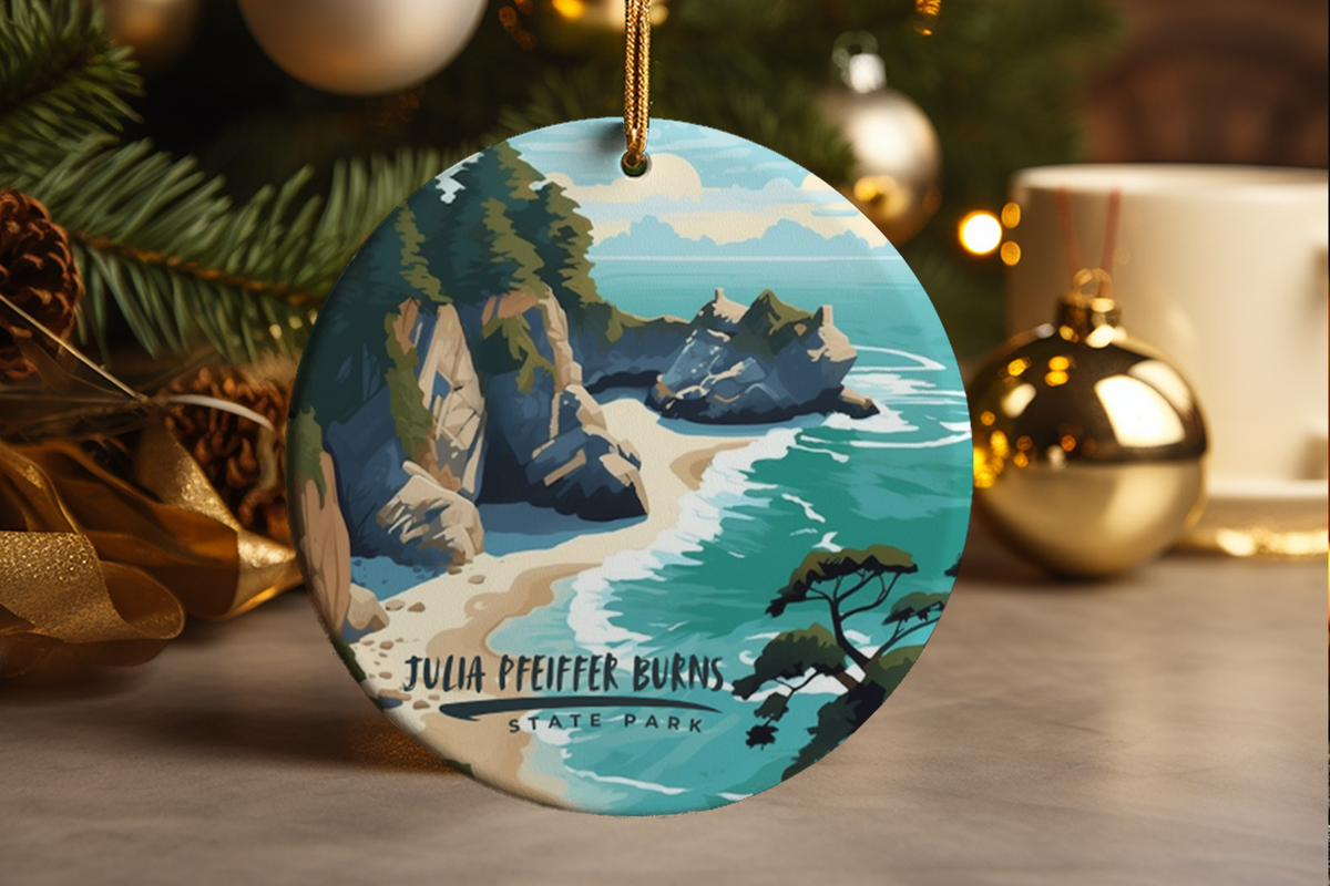 Julia Pfeiffer Burns State Park Ornament: California Travel Keepsake