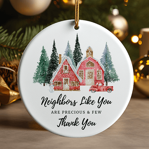 Neighbor Christmas Ornament - Holiday Thank You Gift Appreciation Keepsake