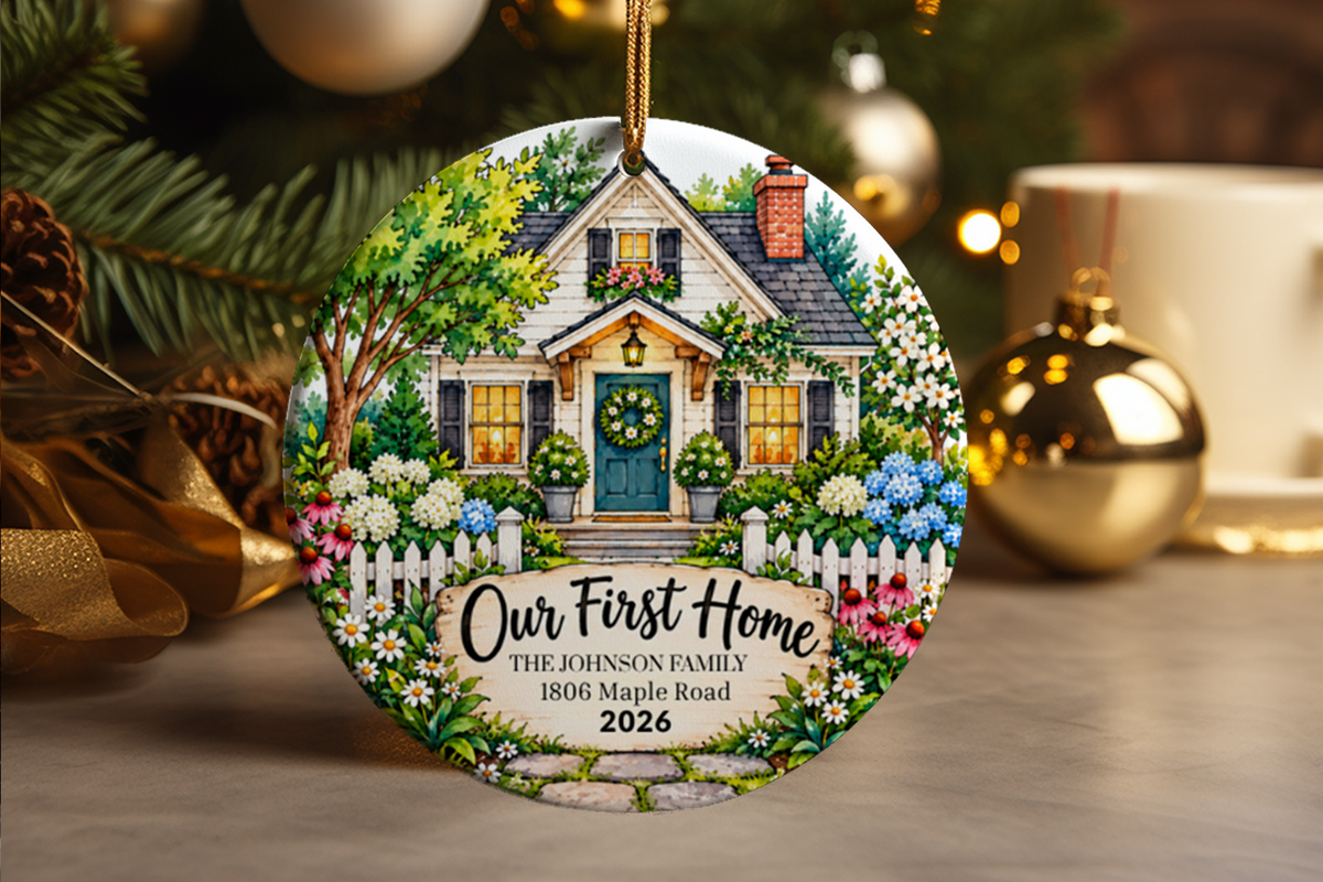 Our First Home Ornament, Personalized New House Gift, First Christmas Keepsake